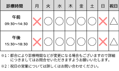 大崎シティデンタルクリニック　診療時間